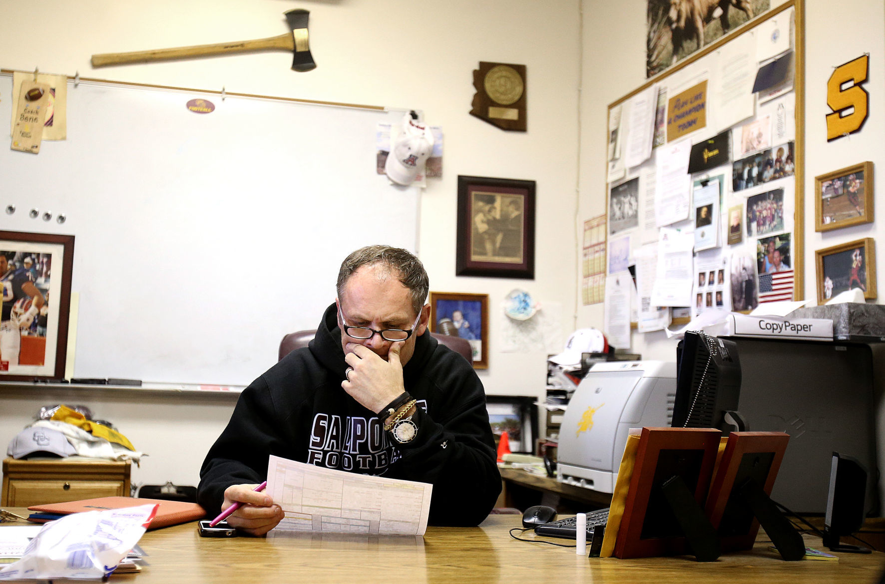 Sapolinte HS football coach Dennis Bene